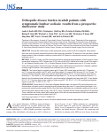 Cover page: Orthopedic disease burden in adult patients with symptomatic lumbar scoliosis: results from a prospective multicenter study.