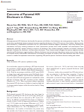 Cover page: Concerns of Parental HIV Disclosure in China