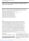 Cover page: Differences in Neurocognitive Impairment Among HIV-Infected Latinos in the United States