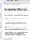 Cover page: Ventilation measurements using fast-helical free-breathing computed tomography.