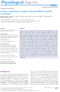 Cover page: In silico modeling of oxygen‐enhanced MRI of specific ventilation