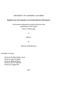 Cover page: High-Pressure Investigations of Correlated-Electron Phenomena