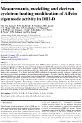 Cover page: Measurements, modelling and electron cyclotron heating modification of Alfvén eigenmode activity in DIII-D