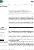 Cover page: Integrative and Mechanistic Approach to the Hair Growth Cycle and Hair Loss