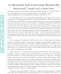 Cover page: A Characteristic Scale on the Cosmic Microwave Sky