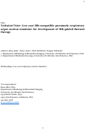 Cover page: Technical note: Low‐cost MR‐compatible pneumatic respiratory organ motion simulator for the development of MR‐guided thermal therapy