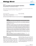 Cover page: The new biology: beyond the Modern Synthesis