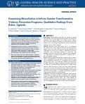 Cover page: Examining Masculinities to Inform Gender-Transformative Violence Prevention Programs: Qualitative Findings From Rakai, Uganda