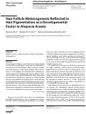 Cover page: Hair Follicle Melanogenesis Reflected in Hair Pigmentation as a Developmental Factor in Alopecia Areata