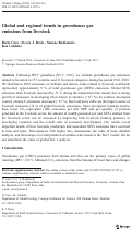 Cover page: Global and regional trends in greenhouse gas emissions from livestock