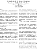 Cover page: Distributed, scalable routing based on link-state vectors