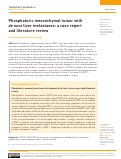 Cover page: Phosphaturic mesenchymal tumor with de novo liver metastases: a case report and literature review.