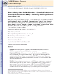 Cover page: Phase II Study of the Oral MEK Inhibitor Selumetinib in Advanced Acute Myelogenous Leukemia: A University of Chicago Phase II Consortium Trial