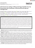 Cover page: 2022 American College of Rheumatology Guideline for the Prevention and Treatment of Glucocorticoid‐Induced Osteoporosis