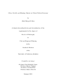 Cover page: Cities, Growth and Housing: Essays on Urban Political Economy