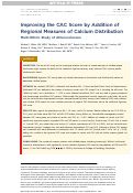 Cover page: Improving the CAC Score by Addition of Regional Measures of Calcium Distribution Multi-Ethnic Study of Atherosclerosis