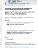 Cover page: Personalized Risk Prediction for 30‐Day Readmissions With Venous Thromboembolism Using Machine Learning