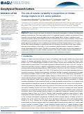 Cover page: The role of natural variability in projections of climate change impacts on U.S. ozone pollution