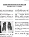 Cover page: Burkholderia pseudomallei Infection in a Patient with Cystic Fibrosis