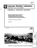 Cover page: Hazards Analysis for the LBNL X-ray Absorption Experiments to be Performed at Stanford Synchrotron Radiation Laboratory