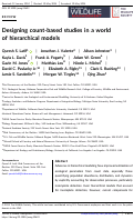 Cover page: Designing count‐based studies in a world of hierarchical models