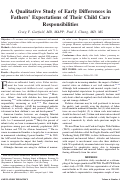 Cover page: A Qualitative Study of Early Differences in Fathers’ Expectations of Their Child Care Responsibilities