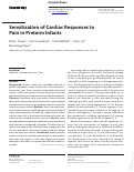 Cover page: Sensitization of Cardiac Responses to Pain in Preterm Infants