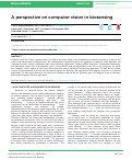 Cover page: A perspective on computer vision in biosensing.