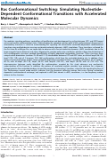 Cover page: Ras Conformational Switching: Simulating Nucleotide-Dependent Conformational Transitions with Accelerated Molecular Dynamics