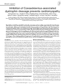 Cover page: Inhibition of Coxsackievirus-associated dystrophin cleavage prevents cardiomyopathy