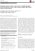 Cover page: Population genetic structure and ancestry of steelhead/rainbow trout (Oncorhynchus mykiss) at the extreme southern edge of their range in North America