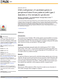 Cover page: DNA methylation of candidate genes in peripheral blood from patients with type 2 diabetes or the metabolic syndrome