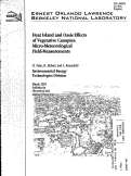 Cover page: Heat Island and Oasis Effects of Vegetative Canopies: Micro-Meteorological Field-Measurements