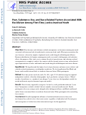 Cover page: Peer, Substance Use, and Race-Related Factors Associated With Recidivism Among First-Time Justice-Involved Youth