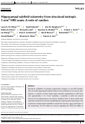 Cover page: Hippocampal subfield volumetry from structural isotropic 1 mm3 MRI scans: A note of caution