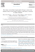 Cover page: The extinct osteoarthritic lagomorphs (Prolagus sardus) from Sardinia (Italy) reveal further evidence of life history evolution in insular domains