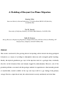 Cover page: A modeling of buoyant gas plume migration