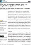 Cover page: Young Adult E-Cigarette and Combustible Tobacco Users Attitudes, Substance Use Behaviors, Mental Health, and Neurocognitive Performance