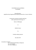 Cover page: Beyond the Base: Republican Party Organizations &amp; Minority Outreach in a Context of Reform