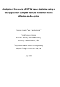 Cover page: Analysis of three sets of SWIW tracer-test data using a two-population complex fracture model for matrix diffusion and sorption