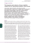 Cover page: The frequency and outcome of lupus nephritis: results from an international inception cohort study