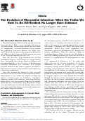 Cover page: The Evolution of Myocardial Infarction: When the Truths We Hold To Be Self-Evident No Longer Have Evidence