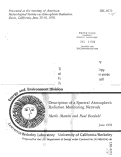 Cover page: DESCRIPTION OF A SPECTRAL ATMOSPHERIC RADIATION MONITORING NETWORK