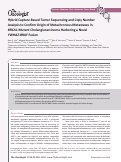 Cover page: Hybrid Capture‐Based Tumor Sequencing and Copy Number Analysis to Confirm Origin of Metachronous Metastases in BRCA1‐Mutant Cholangiocarcinoma Harboring a Novel YWHAZ‐BRAF Fusion