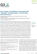 Cover page: Two Variants in SLC24A5 Are Associated with “Tiger-Eye” Iris Pigmentation in Puerto Rican Paso Fino Horses