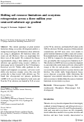 Cover page: Shifting soil resource limitations and ecosystem retrogression across a three million year semi-arid substrate age gradient