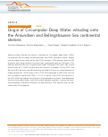 Cover page: Origin of Circumpolar Deep Water intruding onto the Amundsen and Bellingshausen Sea continental shelves