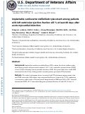 Cover page: Implantable cardioverter-defibrillator placement among patients with left ventricular ejection fraction ≤35 % at least 40 days after acute myocardial infarction.