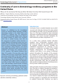 Cover page: Continuity of care in dermatology residency programs in the United States