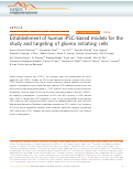 Cover page: Establishment of human iPSC-based models for the study and targeting of glioma initiating cells